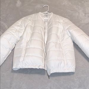 White puffy jacket